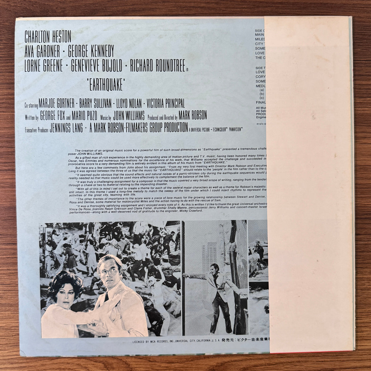 John Williams – Earthquake Original Soundtrack Japan Vinyl