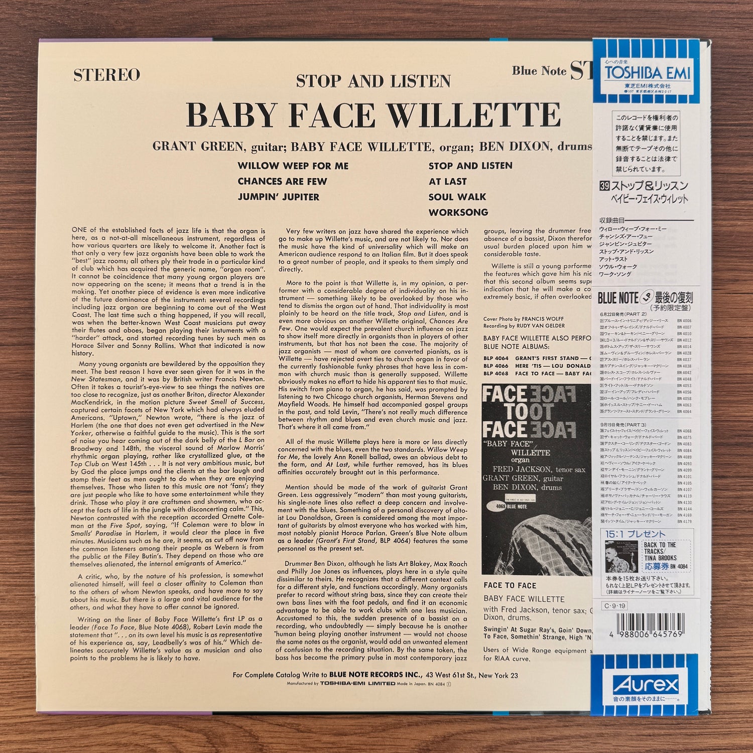 Baby Face Willette – Stop And Listen