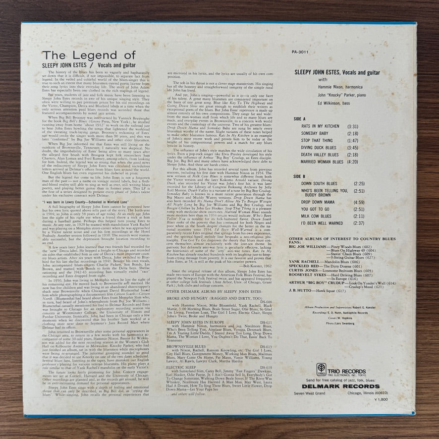 Sleepy John Estes – The Legend Of Sleepy John Estes
