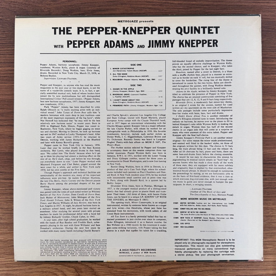 Pepper-Knepper Quintet – The Pepper-Knepper Quintet