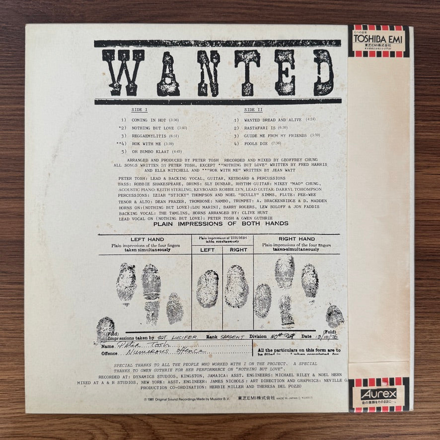Peter Tosh – Wanted Dread & Alive