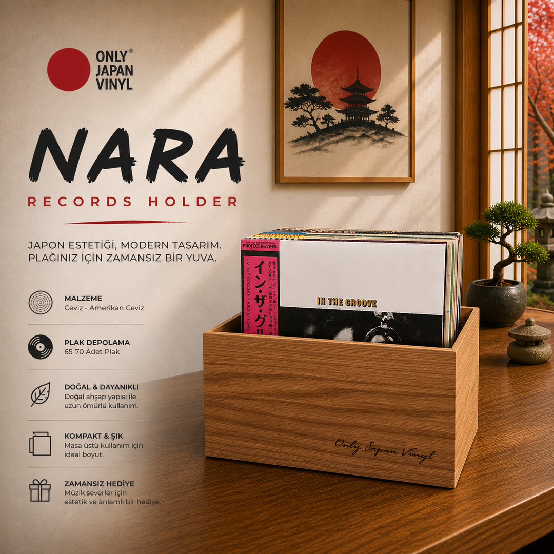 Nara Records Holder | Nara Plak Kutusu | Ceviz - Amerikan Ceviz Ahşap