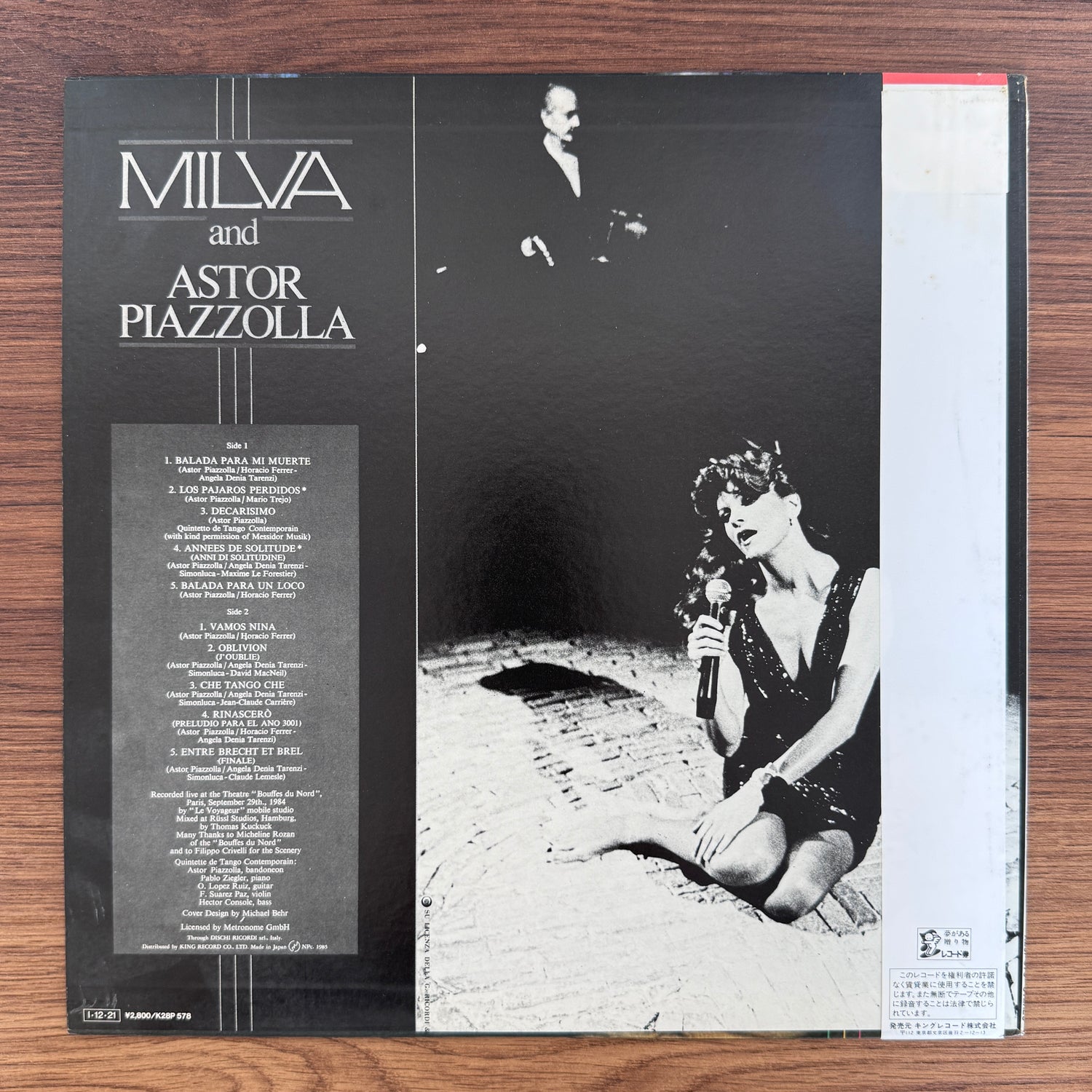 Milva And Astor Piazzolla – Live At The Bouffes Du Nord "El Tango"