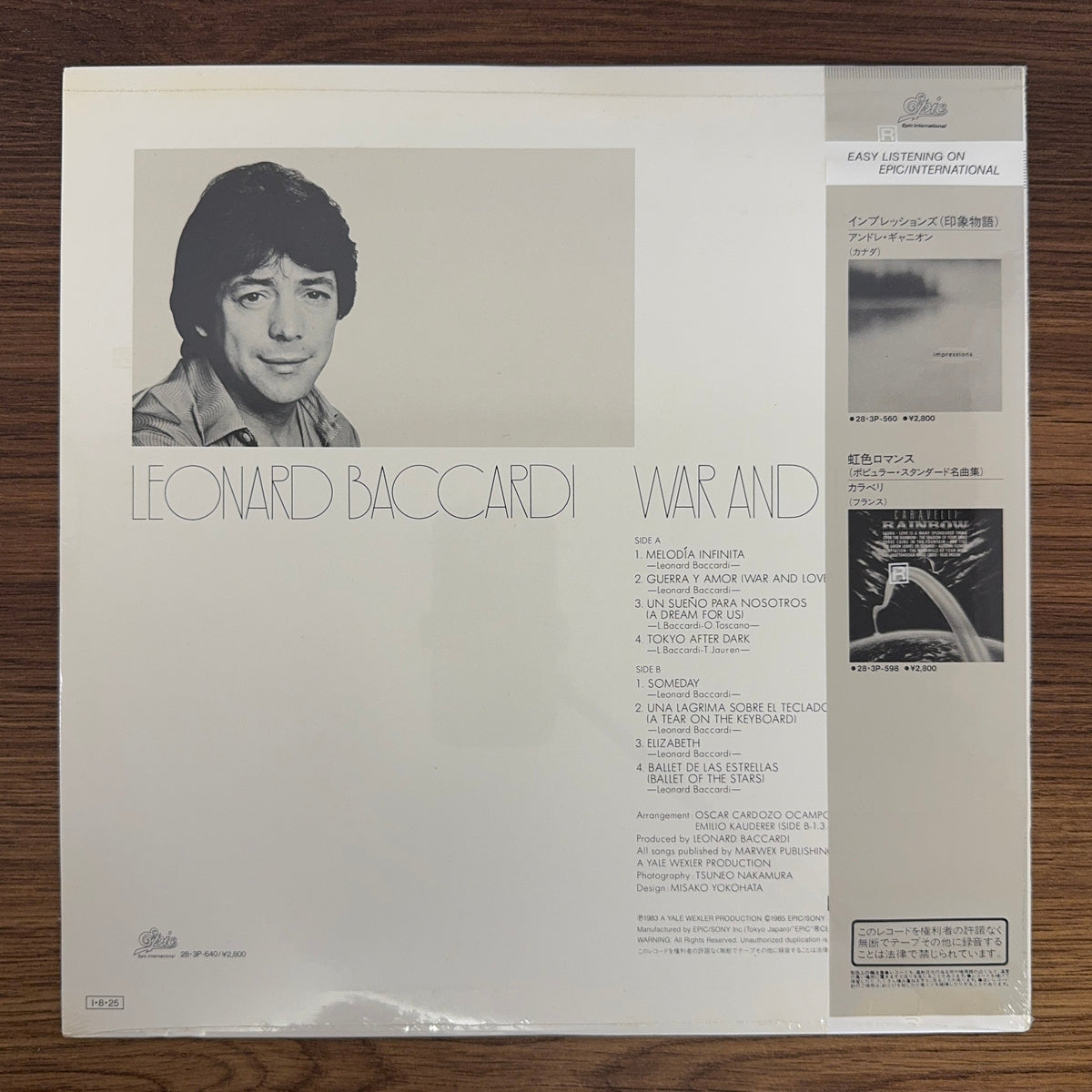 Leonard Baccardi – War And Love Only Japan Vinyl