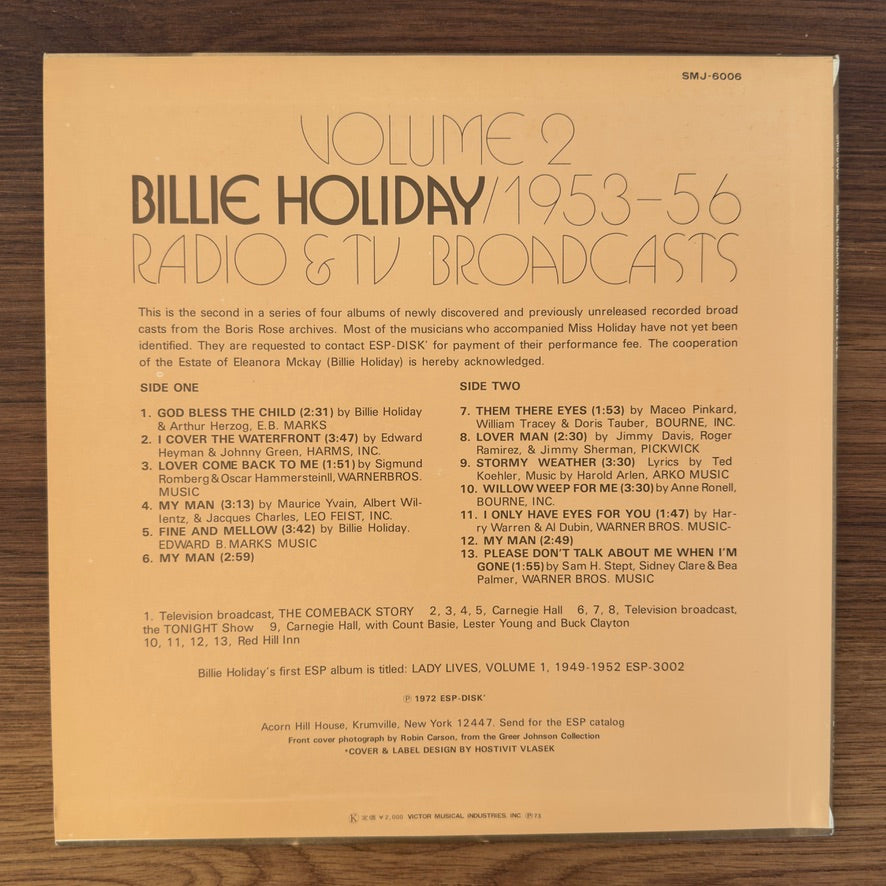 Billie Holiday – 1953-56 Radio & TV Broadcasts Volume 2