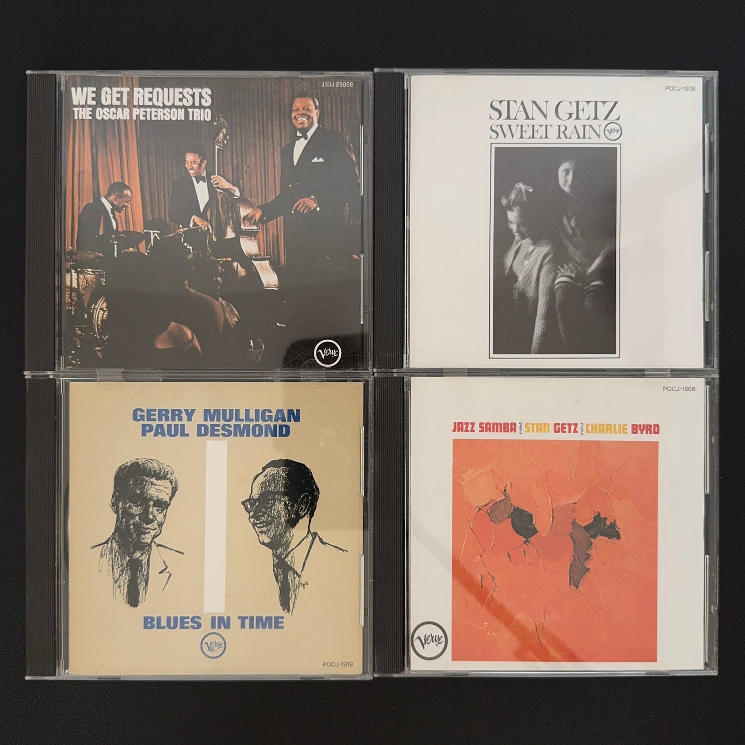 Verve - Stan Getz & Oscar Peterson & Gerry Mulligan Jazz CD Lotu (4 Adet)