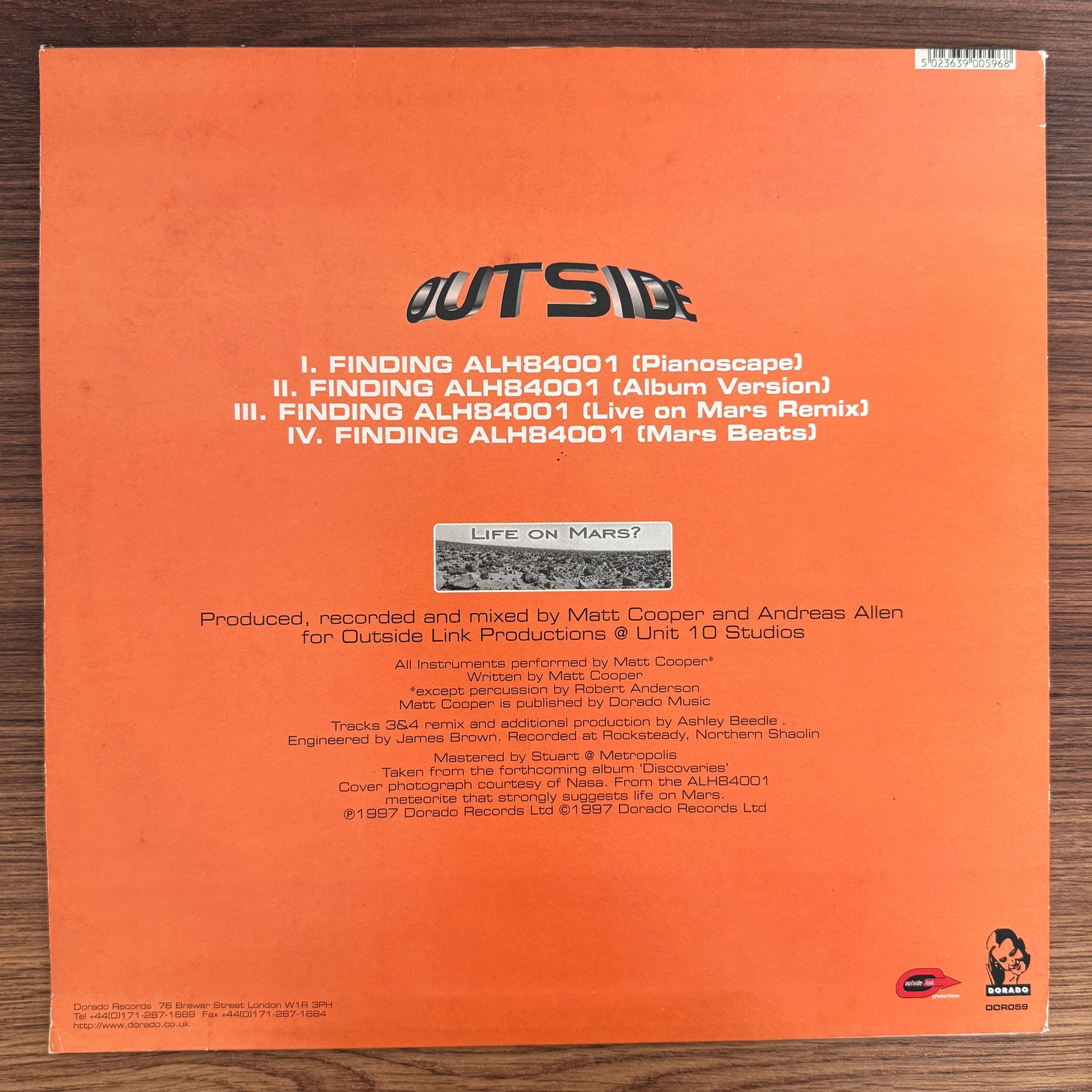 Outside – Finding ALH84001 Japan Vinyl