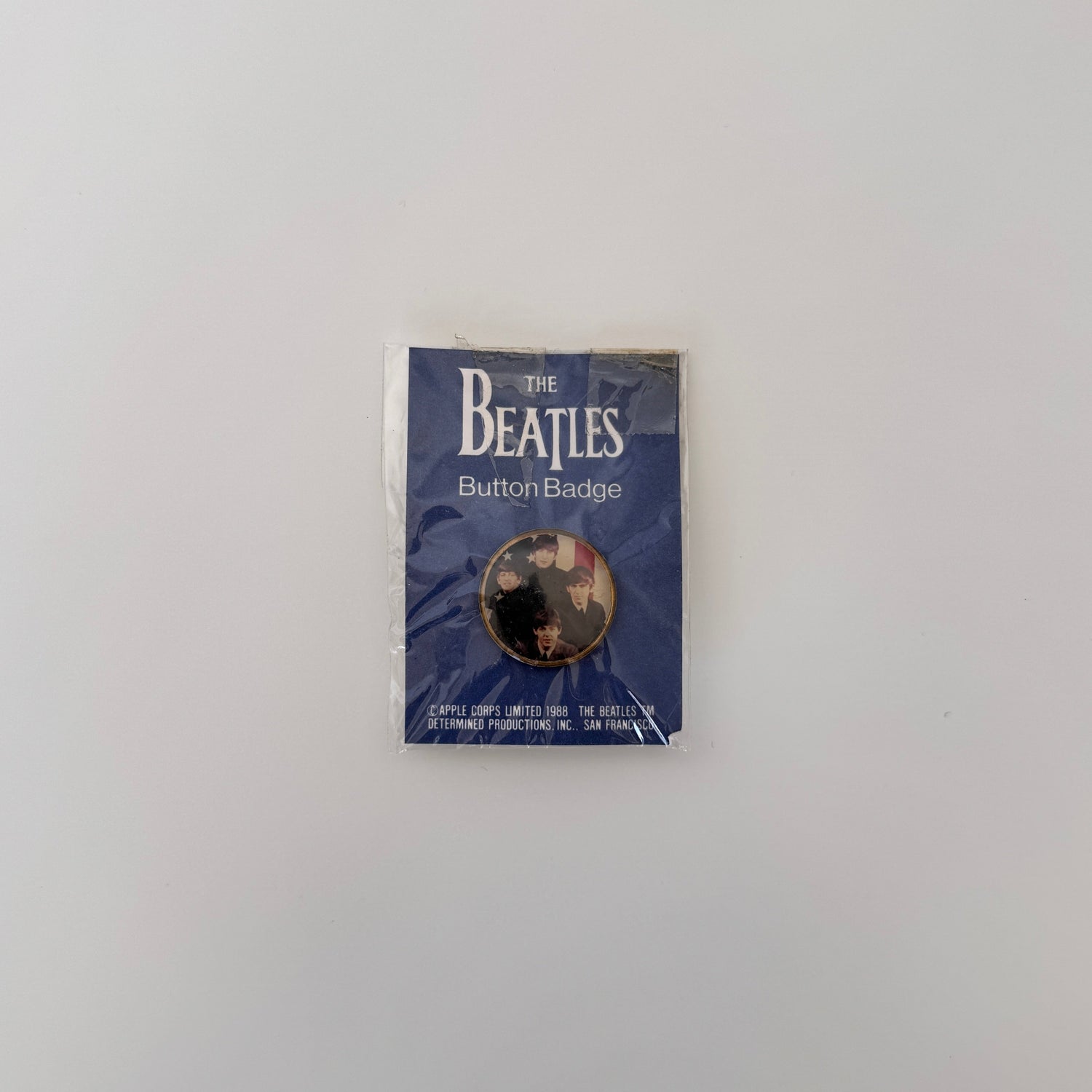 The Beatles Rozet Pinback Button Only Japan Vinyl