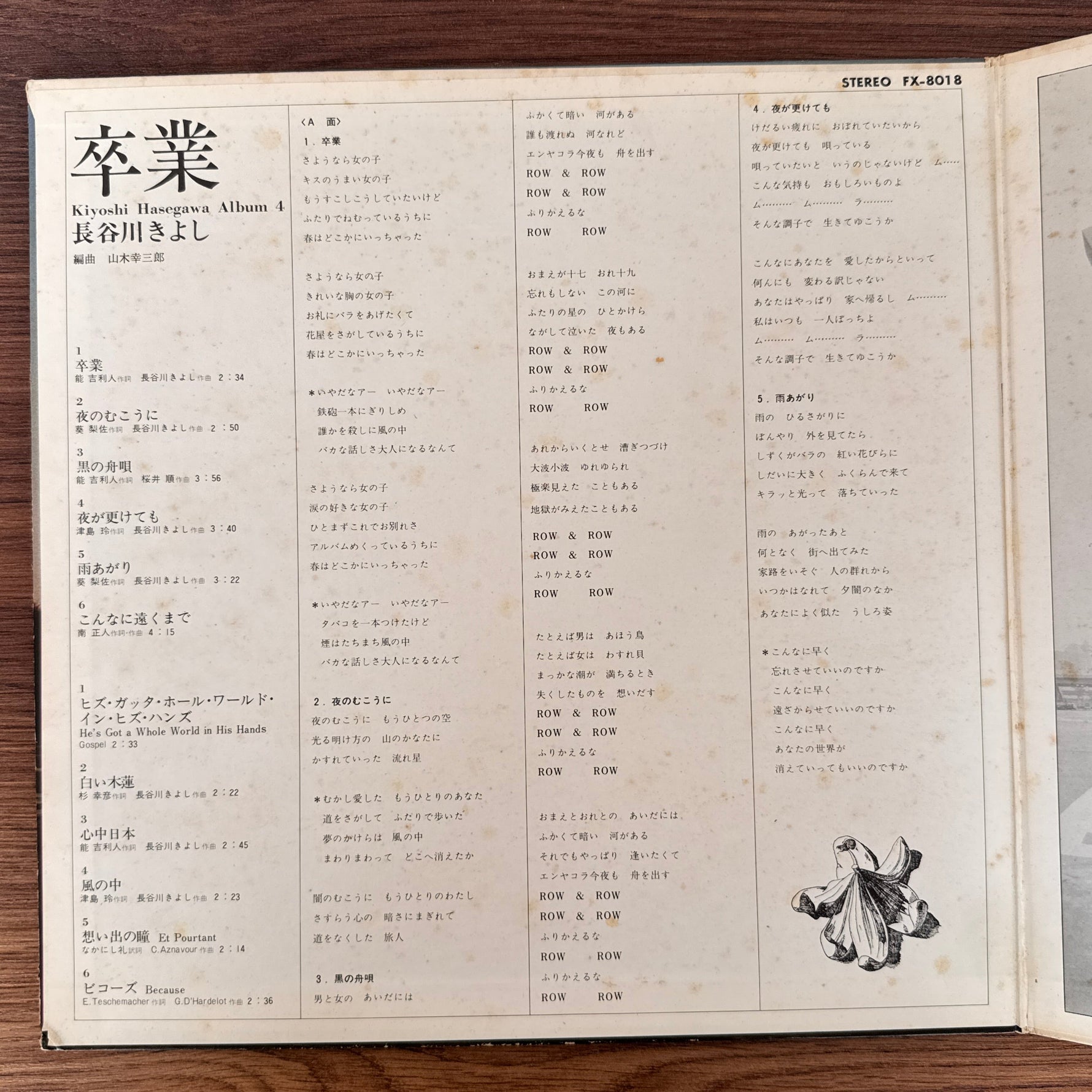 Kiyoshi Hasegawa – Album Four Japan Vinyl