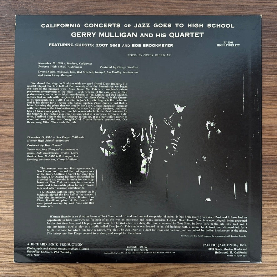 Gerry Mulligan – California Concerts