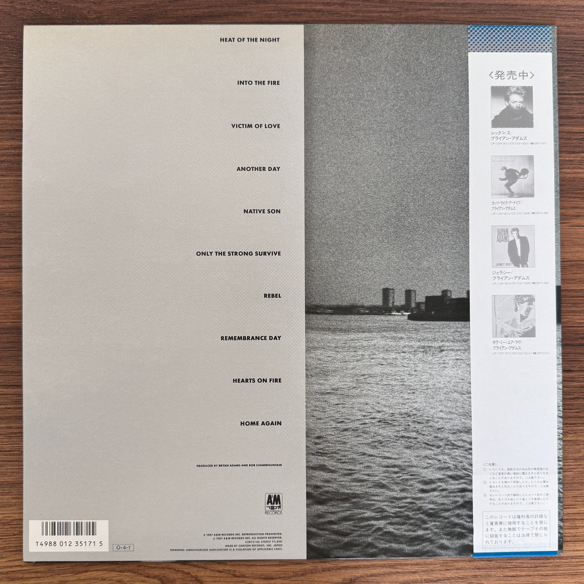 Bryan Adams – Into The Fire Japan Vinyl