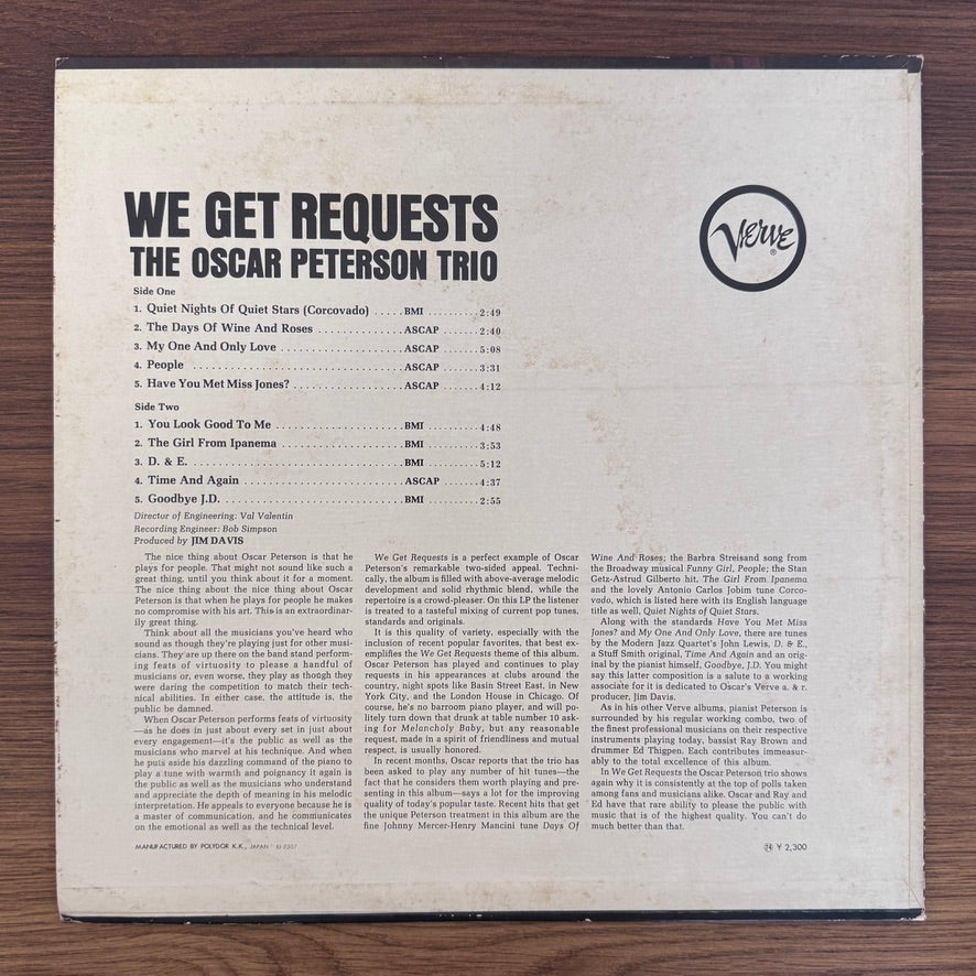 Oscar Peterson Trio – We Get Requests