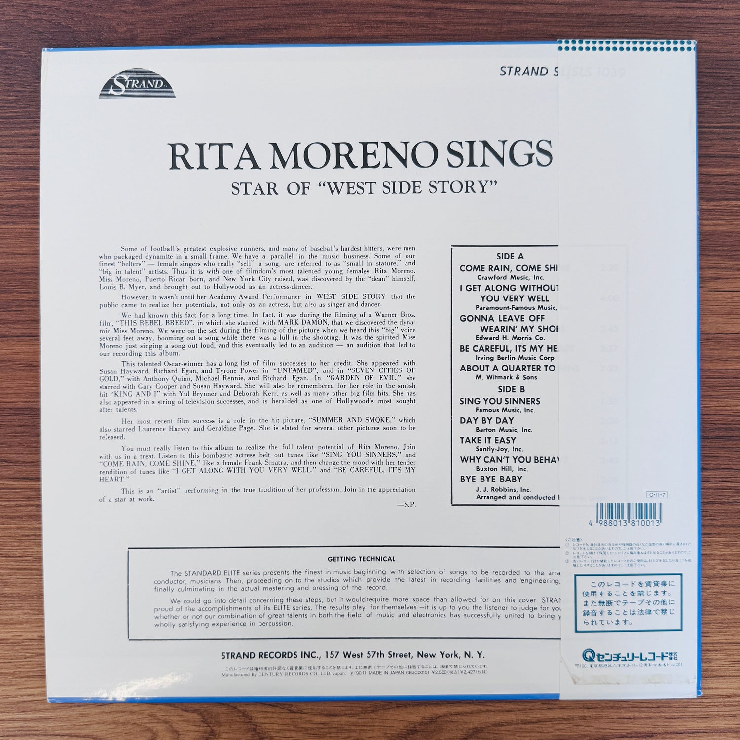 Rita Moreno & Academy Award Winner Rita Moreno Sings – Star Of West Side Story