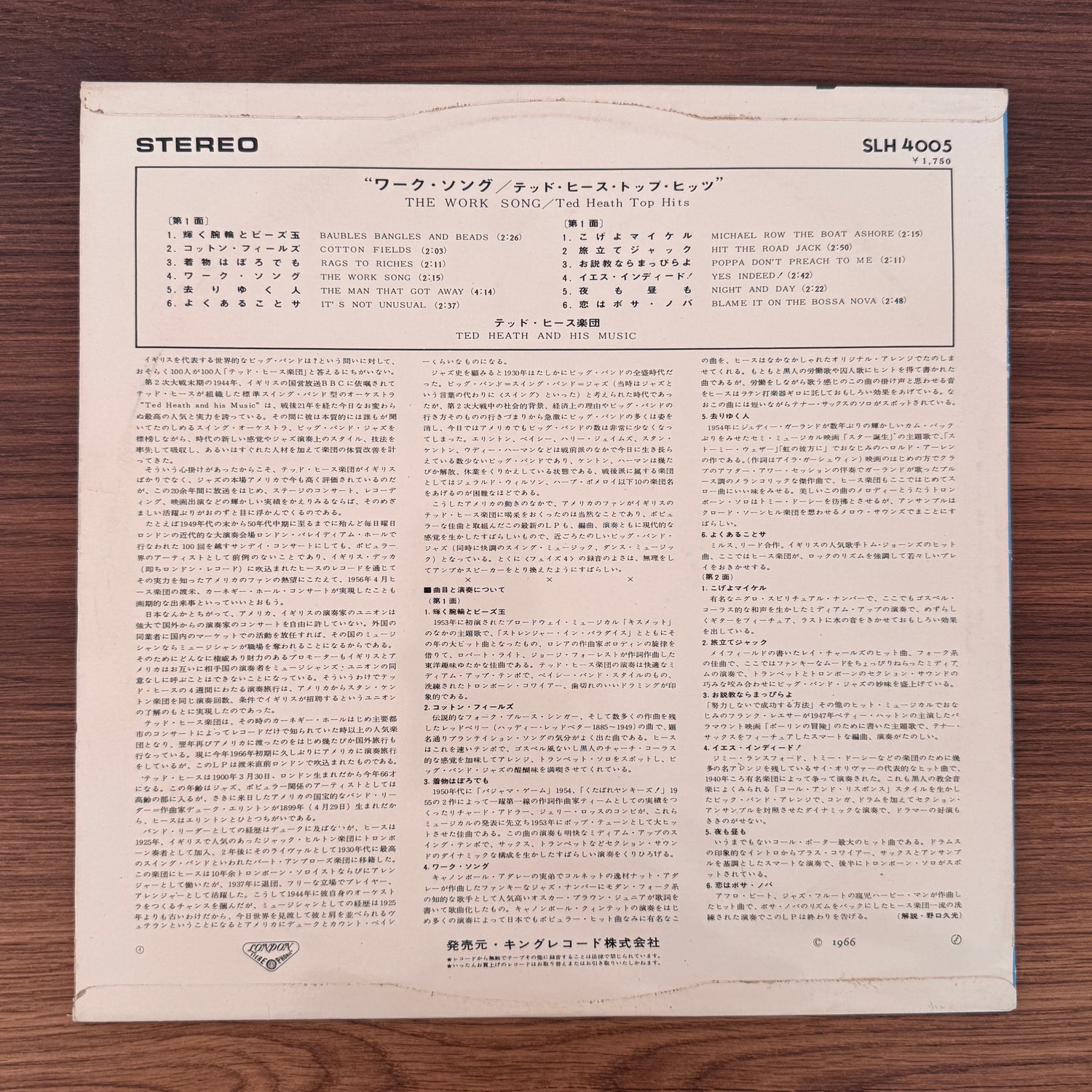 The Work Song - Ted Heath Top Hits