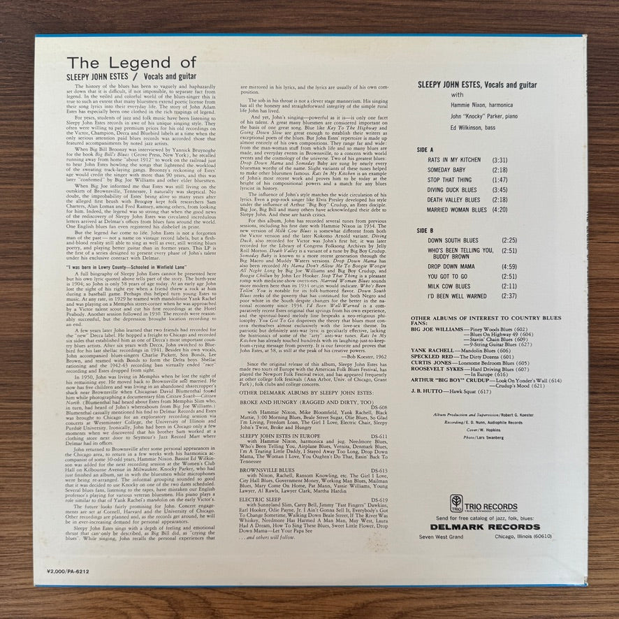 Sleepy John Estes – The Legend Of Sleepy John Estes