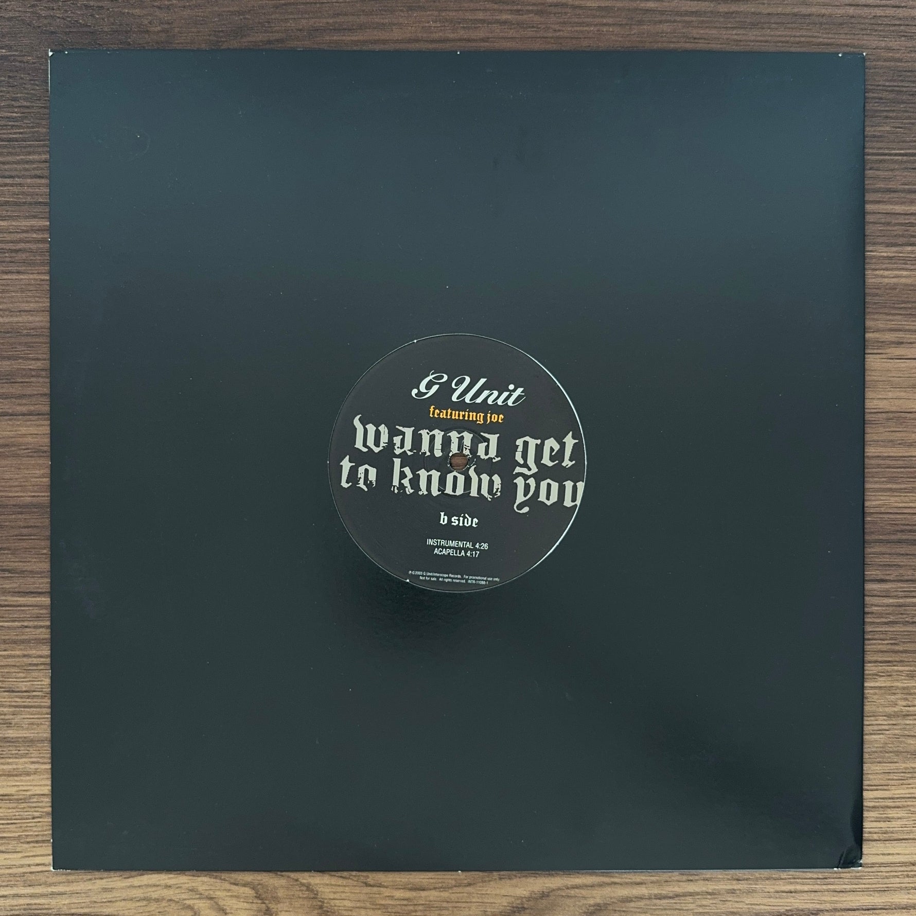 G Unit feat. Joe – Wanna Get To Know You Japan Vinyl