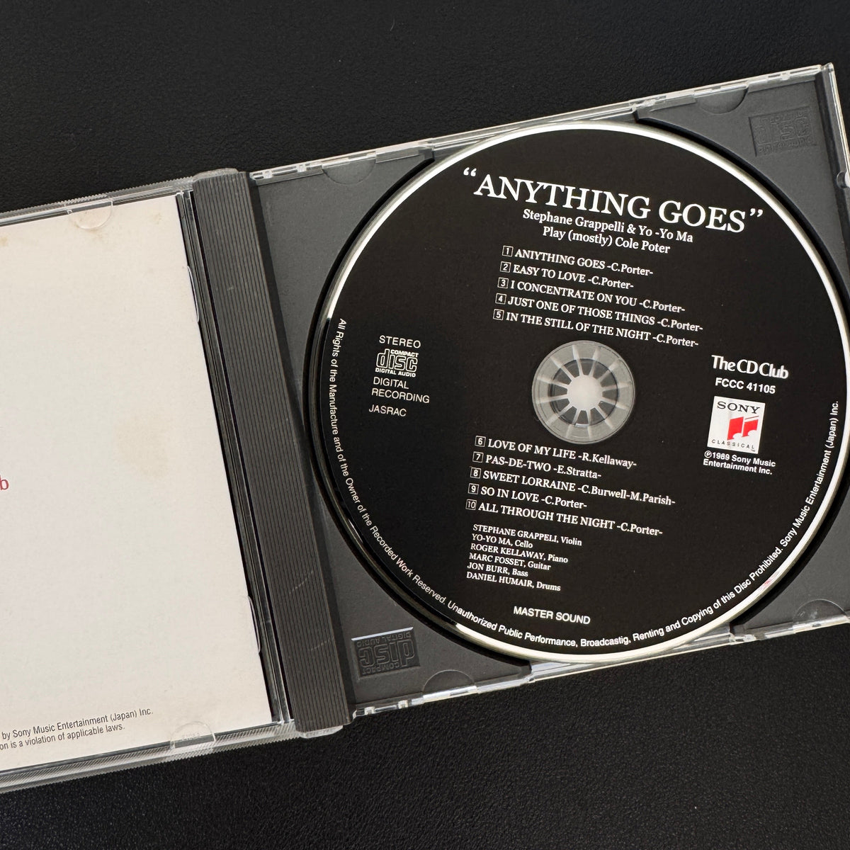 Staphane Grappelli & Yo-Yo Ma - Anything Goes CD Japan Vinyl