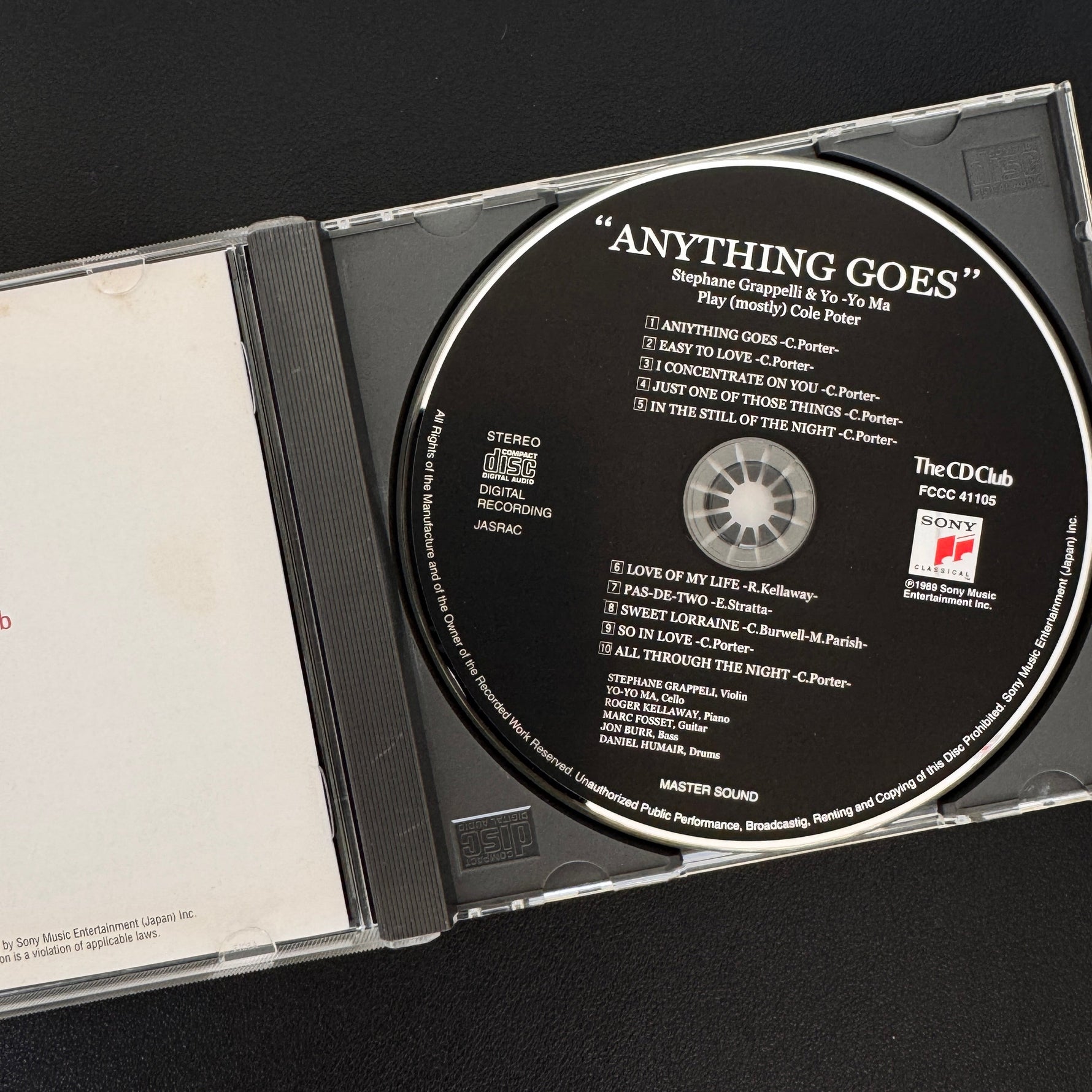 Staphane Grappelli & Yo-Yo Ma - Anything Goes CD Japan Vinyl