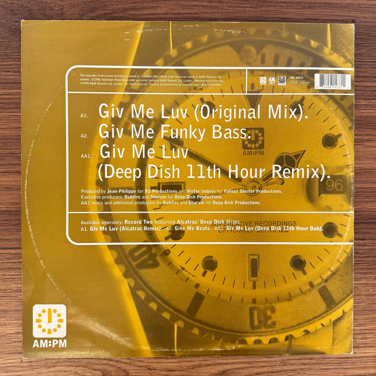 Alcatraz – Giv Me Luv (Original / Deep Dish Mixes) 1/2 Japan Vinyl