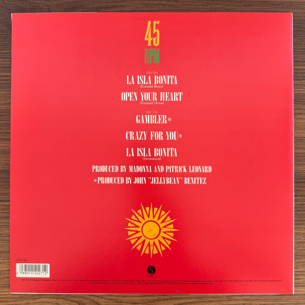 Madonna – La Isla Bonita - Super Mix Japan Vinyl
