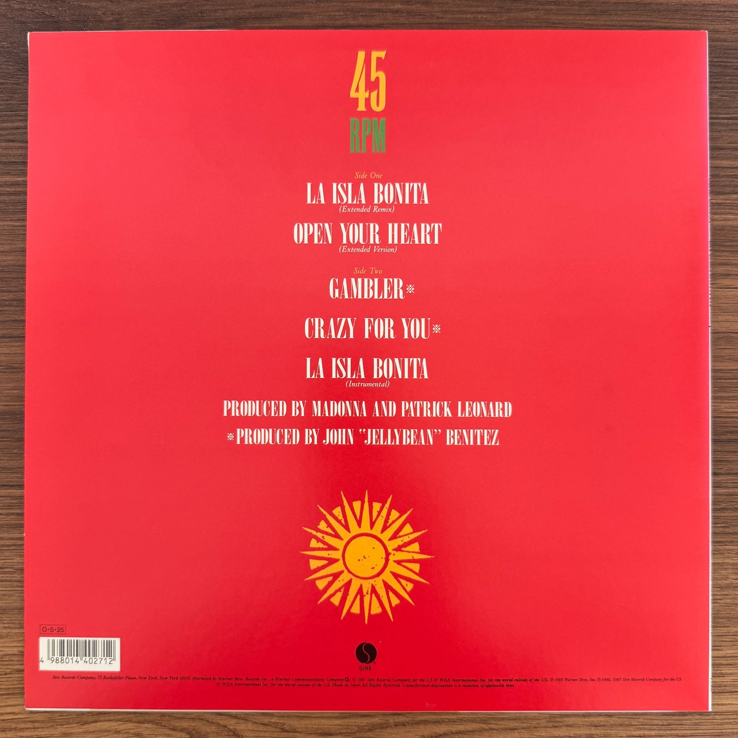 Madonna – La Isla Bonita - Super Mix Japan Vinyl