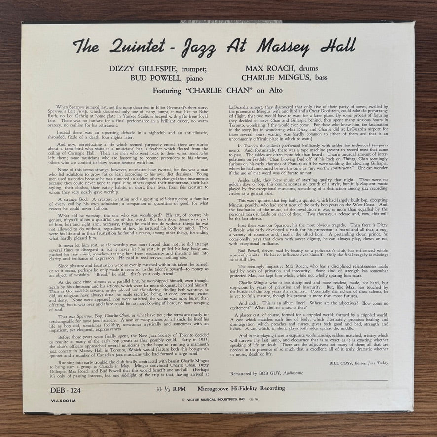 The Quintet – Jazz At Massey Hall
