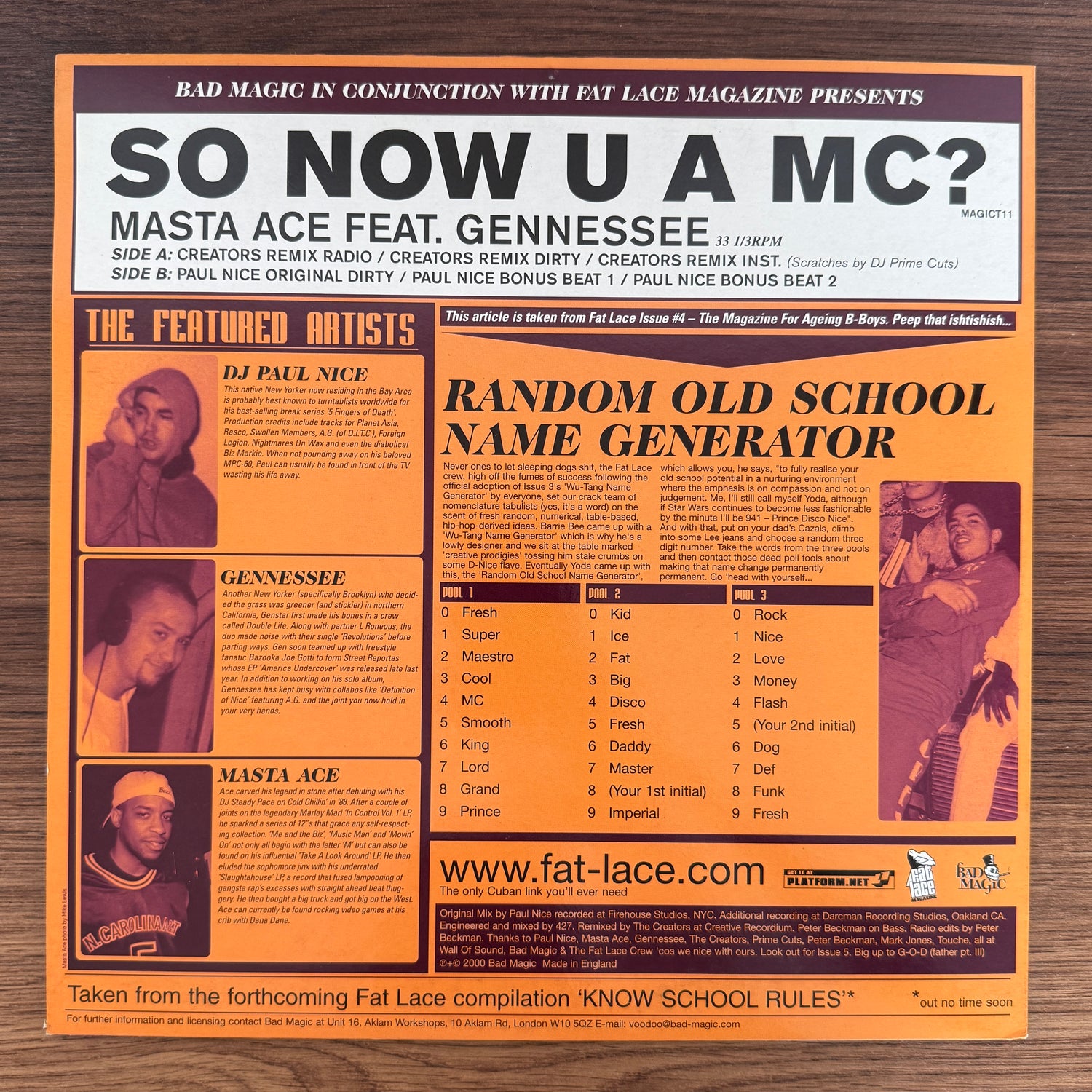 Masta Ace Feat. Gennessee – So Now U A MC?