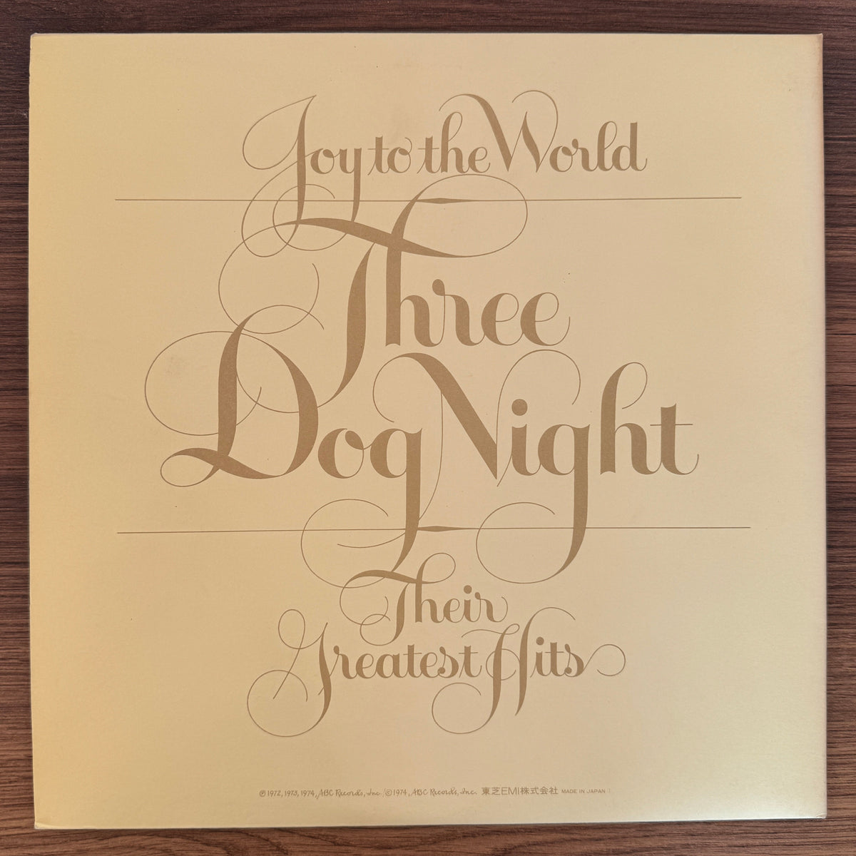 Three Dog Night – Joy To The World - Their Greatest Hits Japan Vinyl