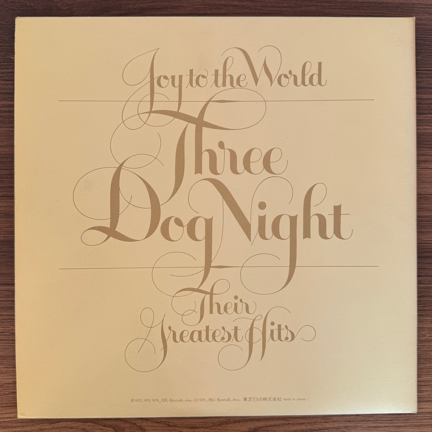Three Dog Night – Joy To The World - Their Greatest Hits Japan Vinyl