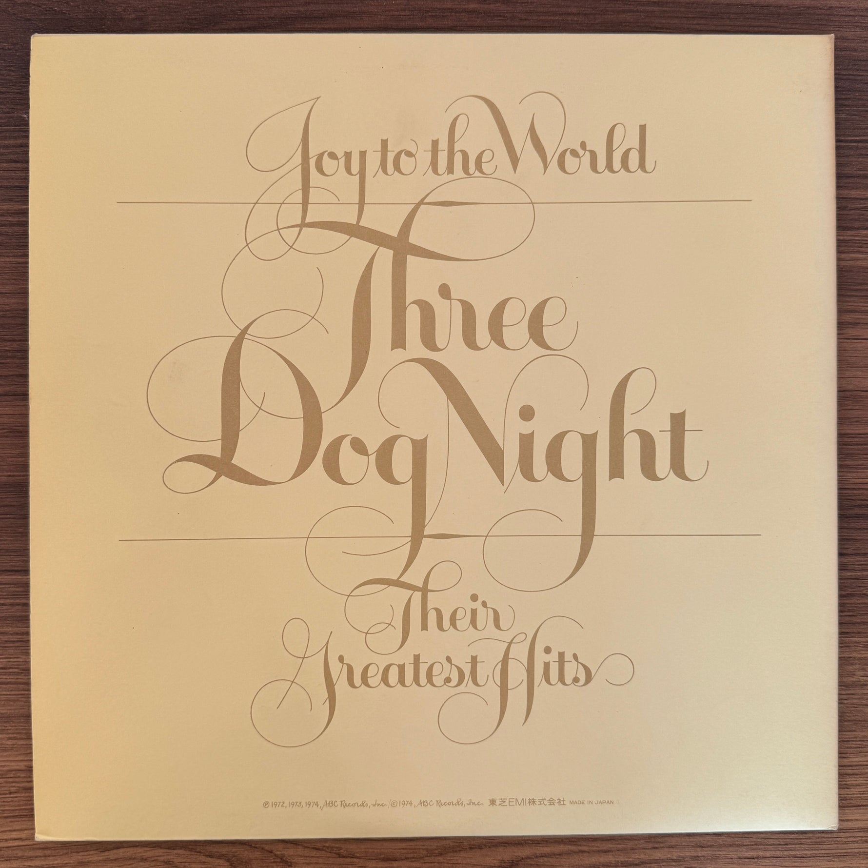 Three Dog Night – Joy To The World - Their Greatest Hits Japan Vinyl