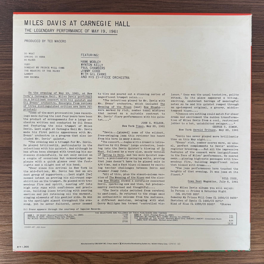 Miles Davis – Miles Davis At Carnegie Hall