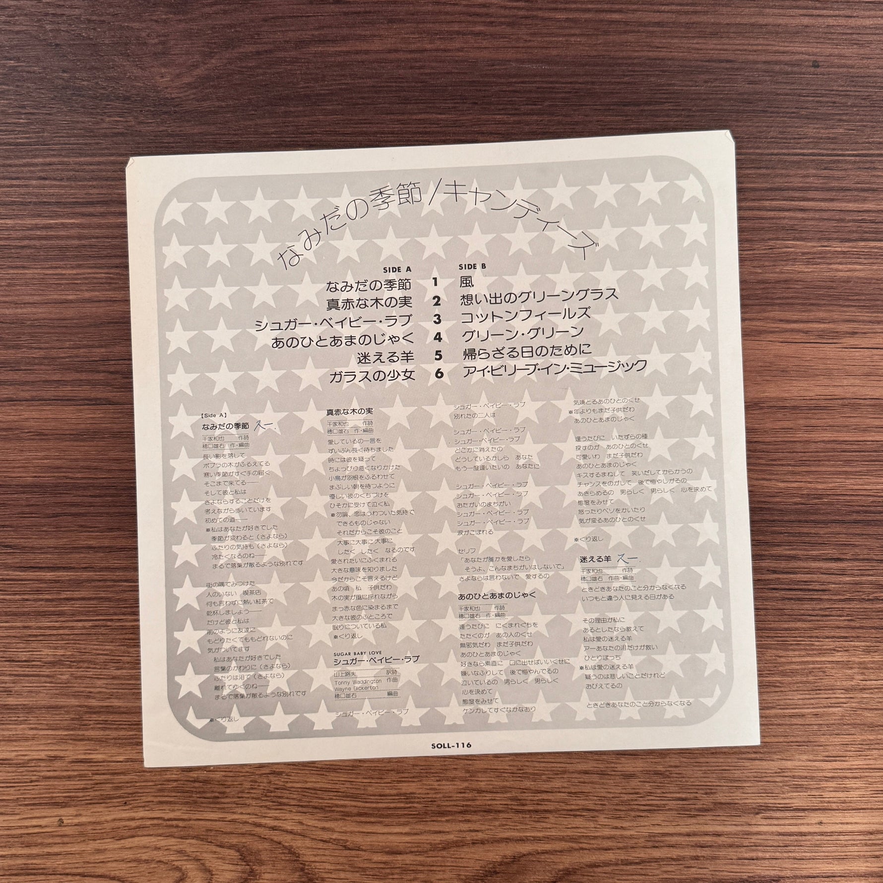 Candies – Season of Tears Japan Vinyl