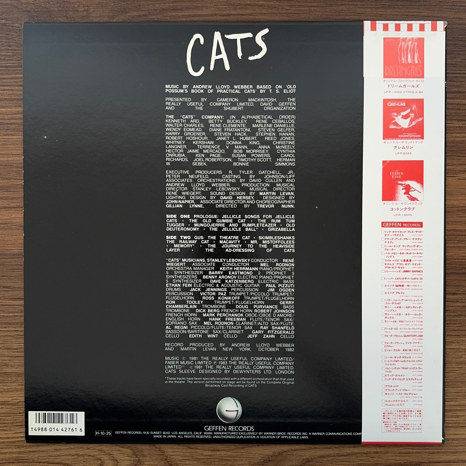 Andrew Lloyd Webber – "Cats" (Selections From The Original Broadway Cast Recording)