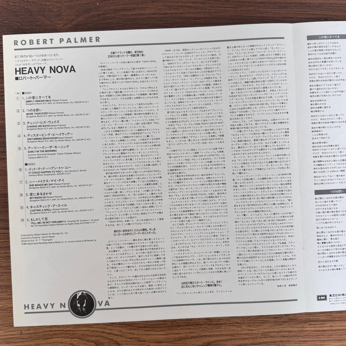 Robert Palmer – Heavy Nova Japan Vinyl