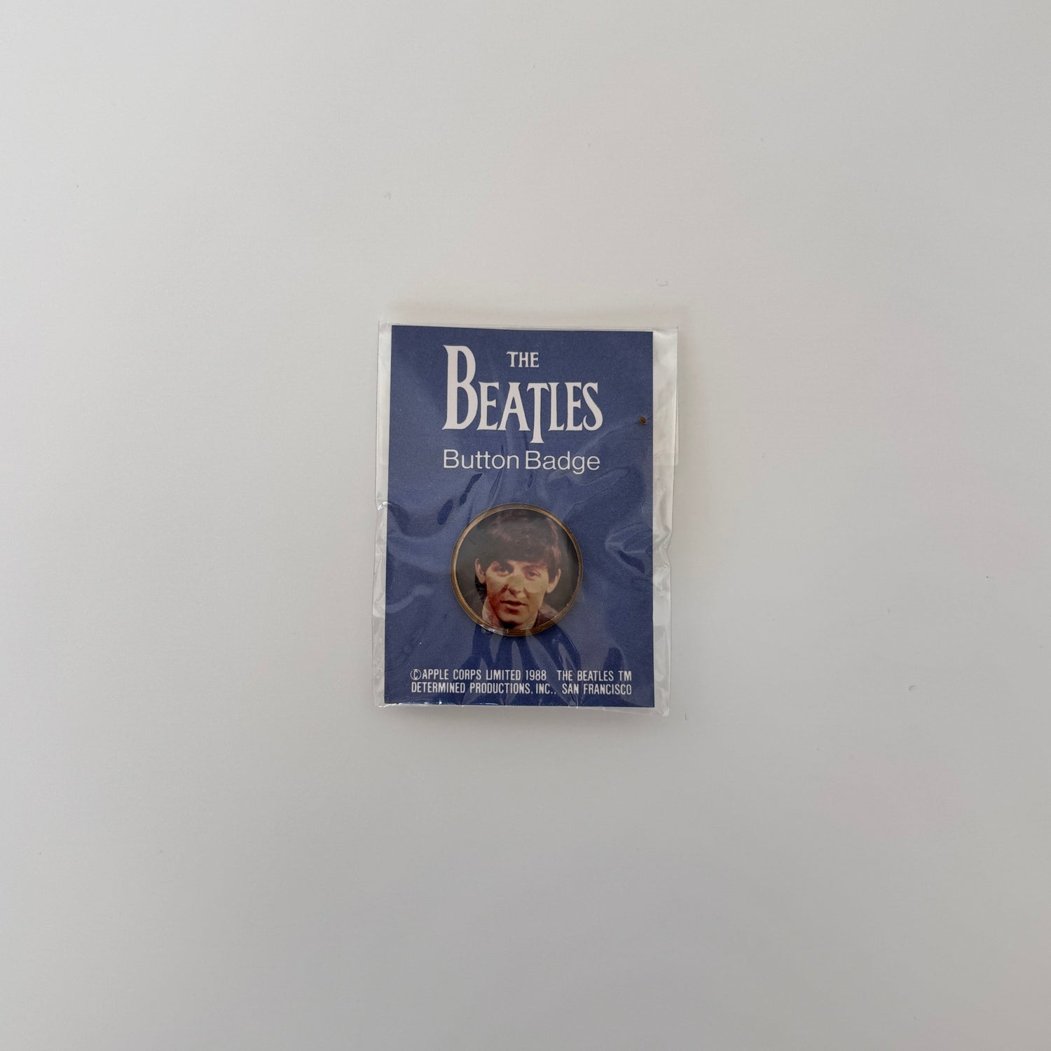 The Beatles Rozet Pinback Button Only Japan Vinyl