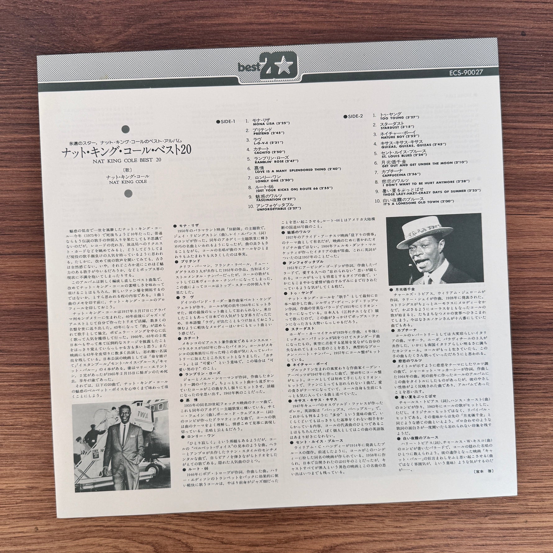 Nat King Cole – Best 20 Japan Vinyl