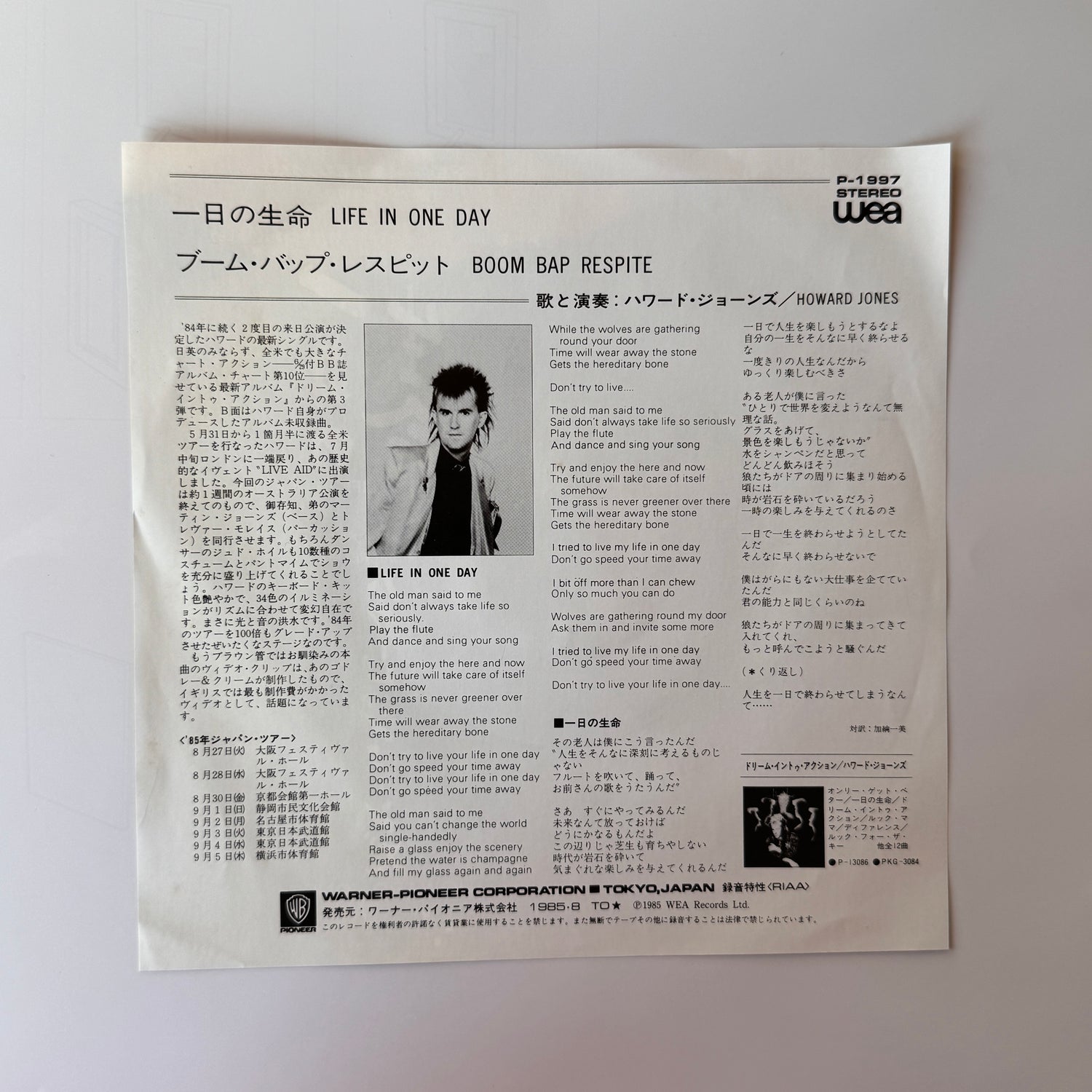 Howard Jones – Life In One Day