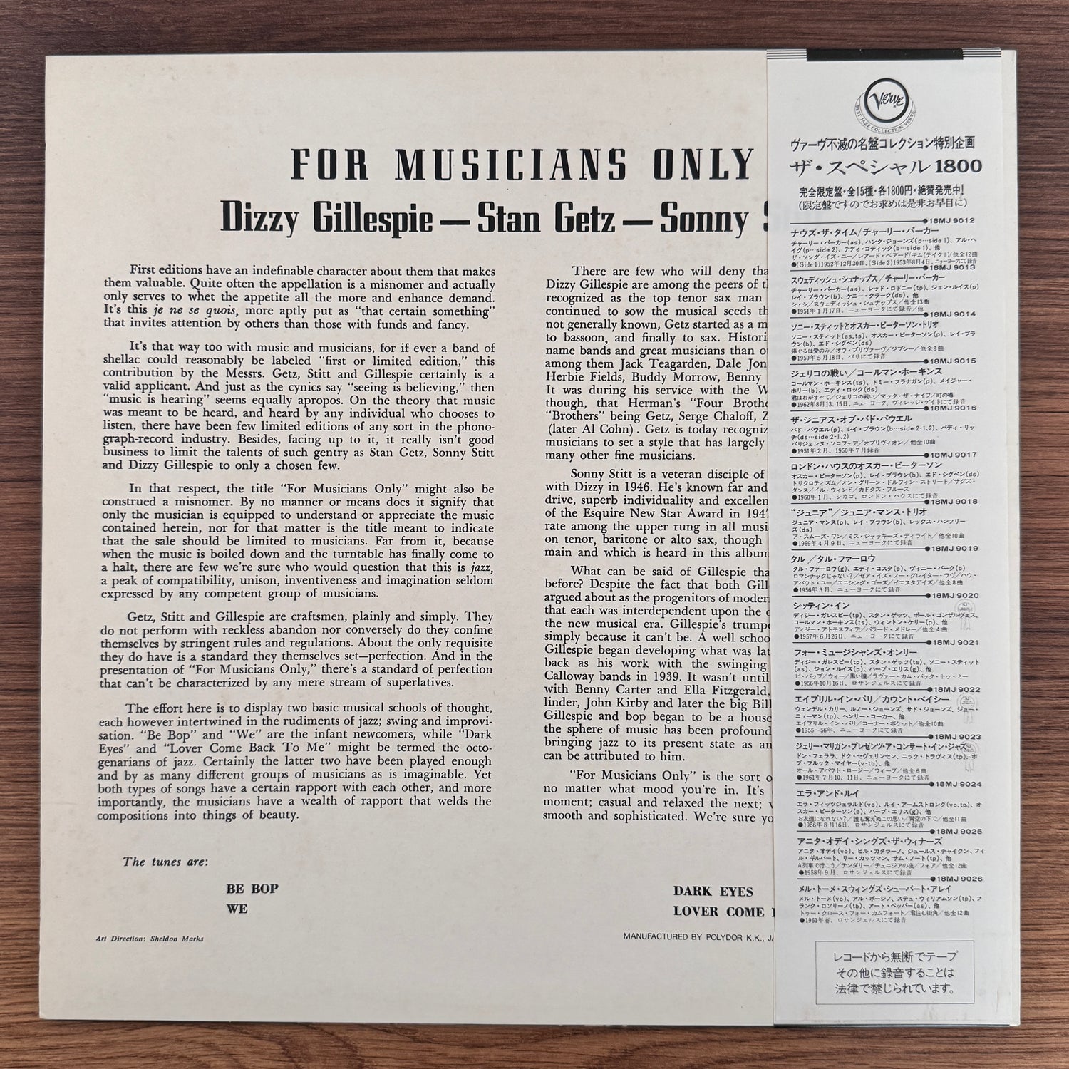 Stan Getz / Dizzy Gillespie / Sonny Stitt – For Musicians Only