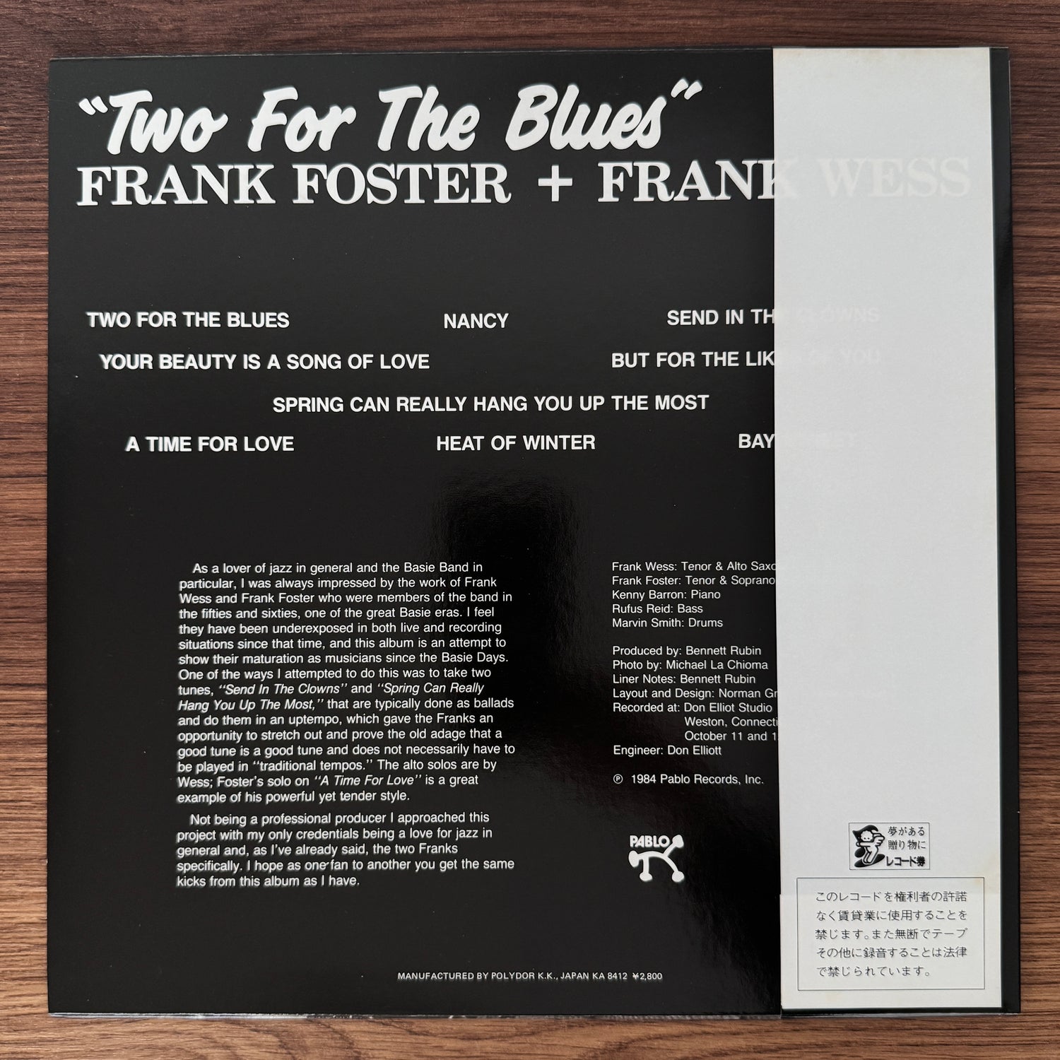Frank Foster + Frank Wess – Two For The Blues