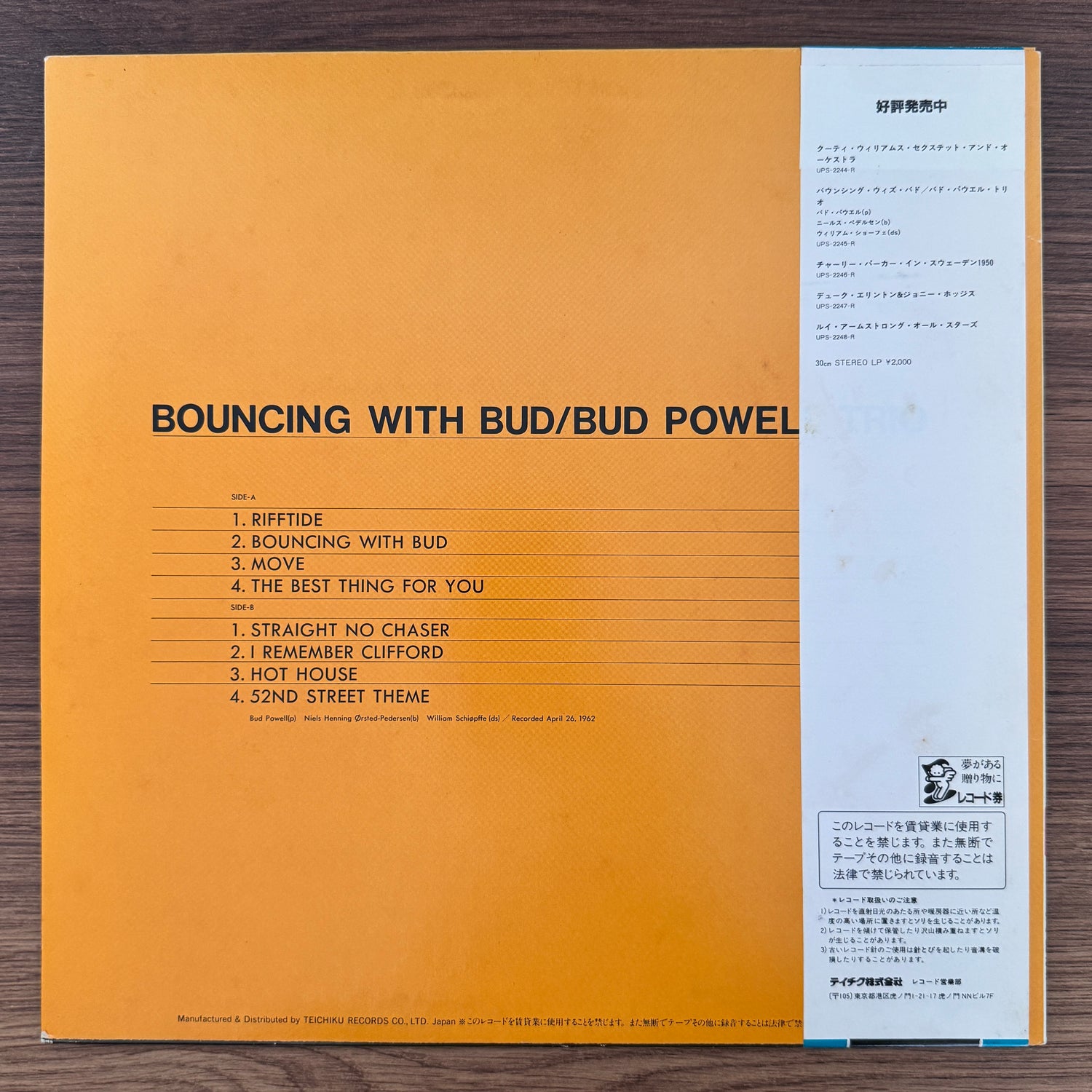 Bud Powell Trio – Bouncing With Bud