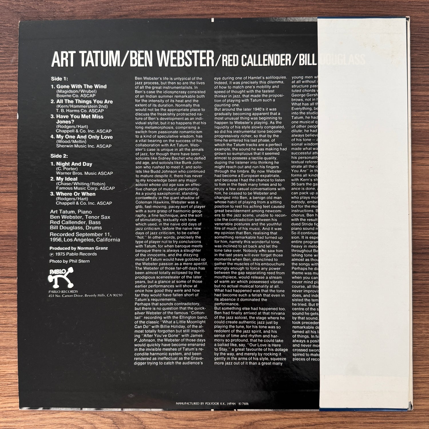 Art Tatum, Ben Webster, Red Callender, Bill Douglass – The Tatum Group Masterpieces