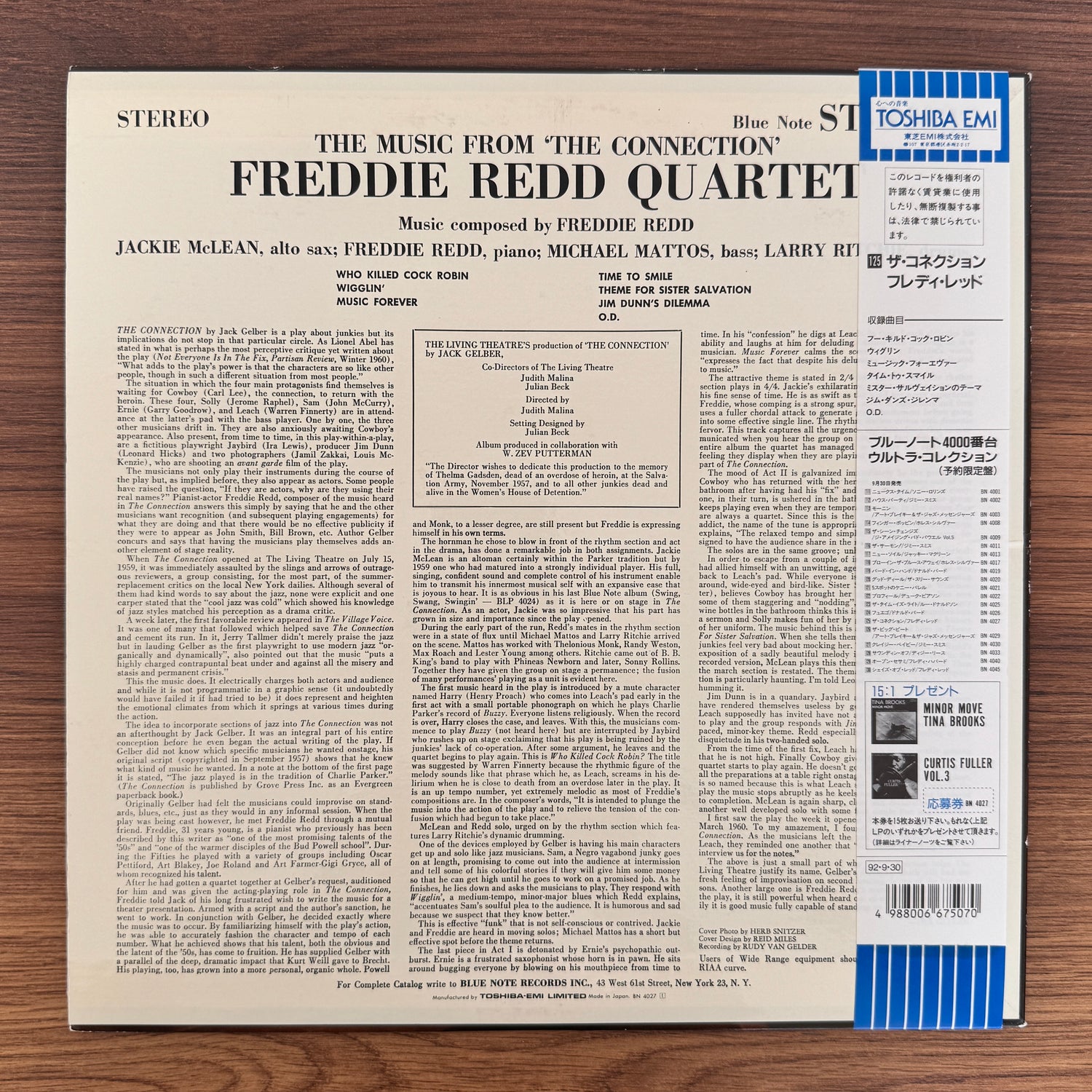 Freddie Redd Quartet With Jackie McLean – The Music From "The Connection"