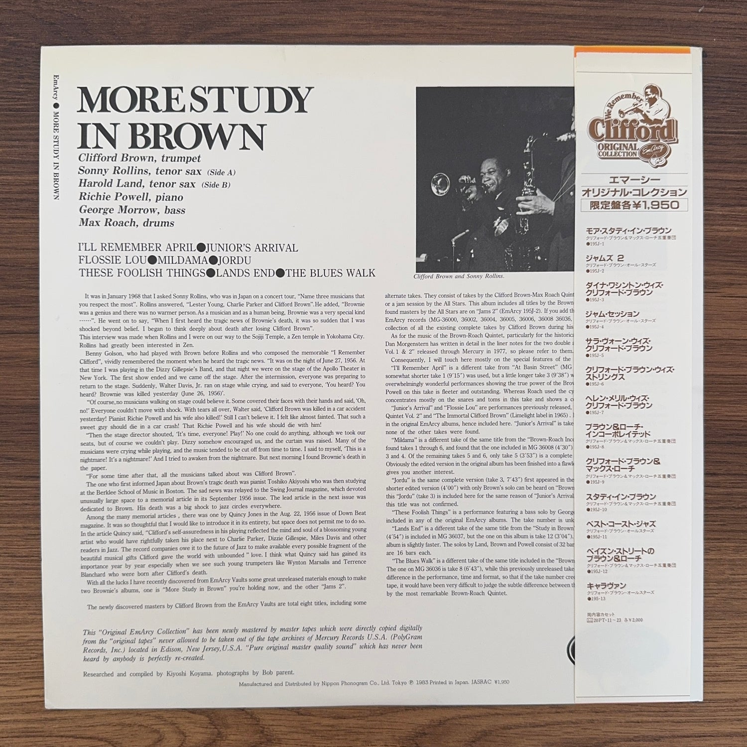 Clifford Brown – More Study In Brown