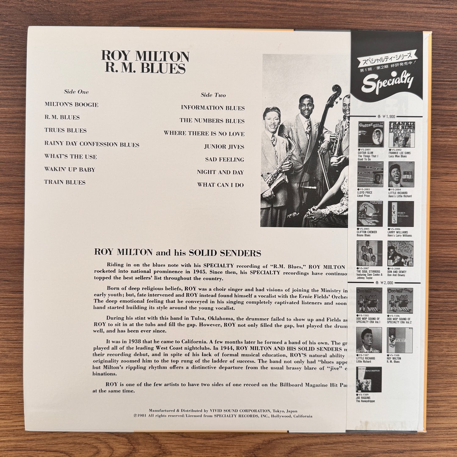Roy Milton – R.M. Blues
