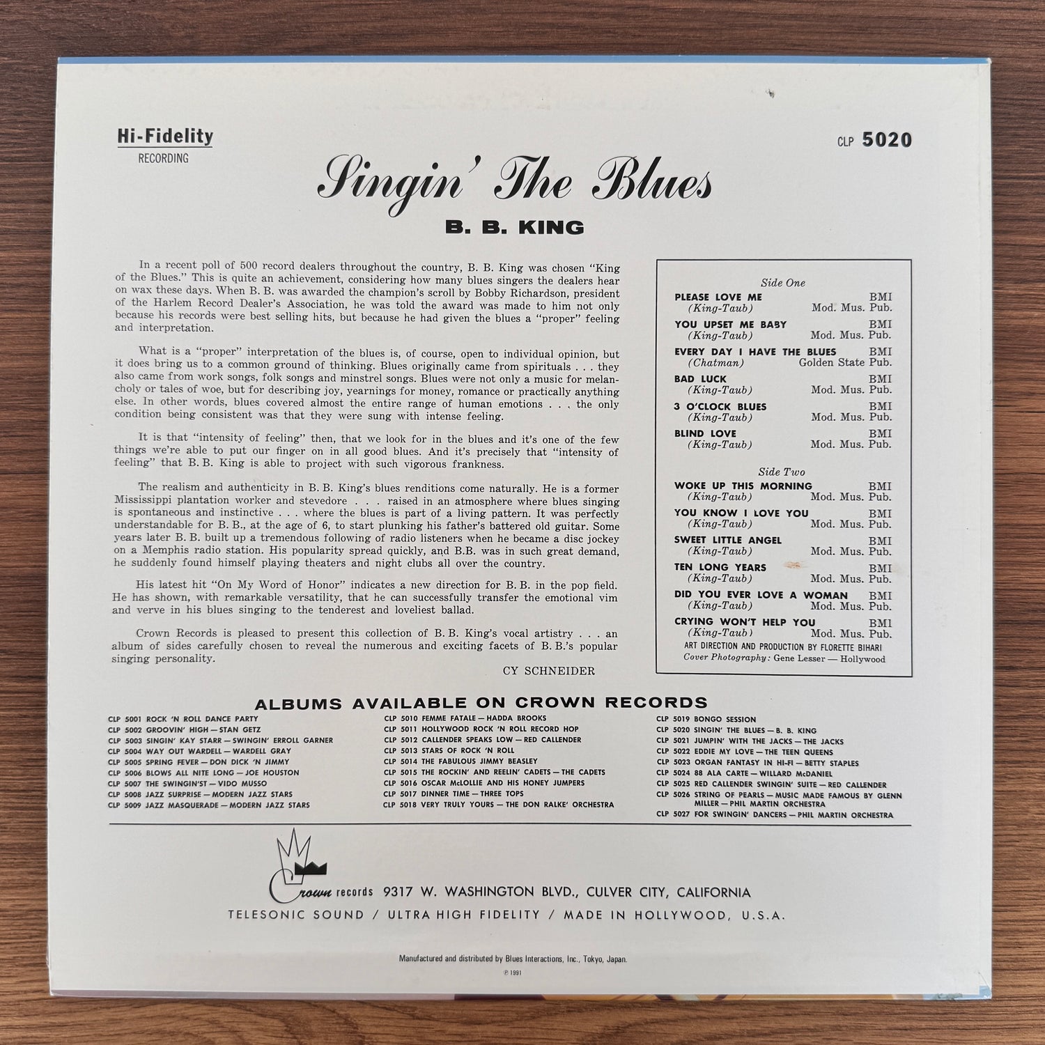 B.B. King – Singin' The Blues