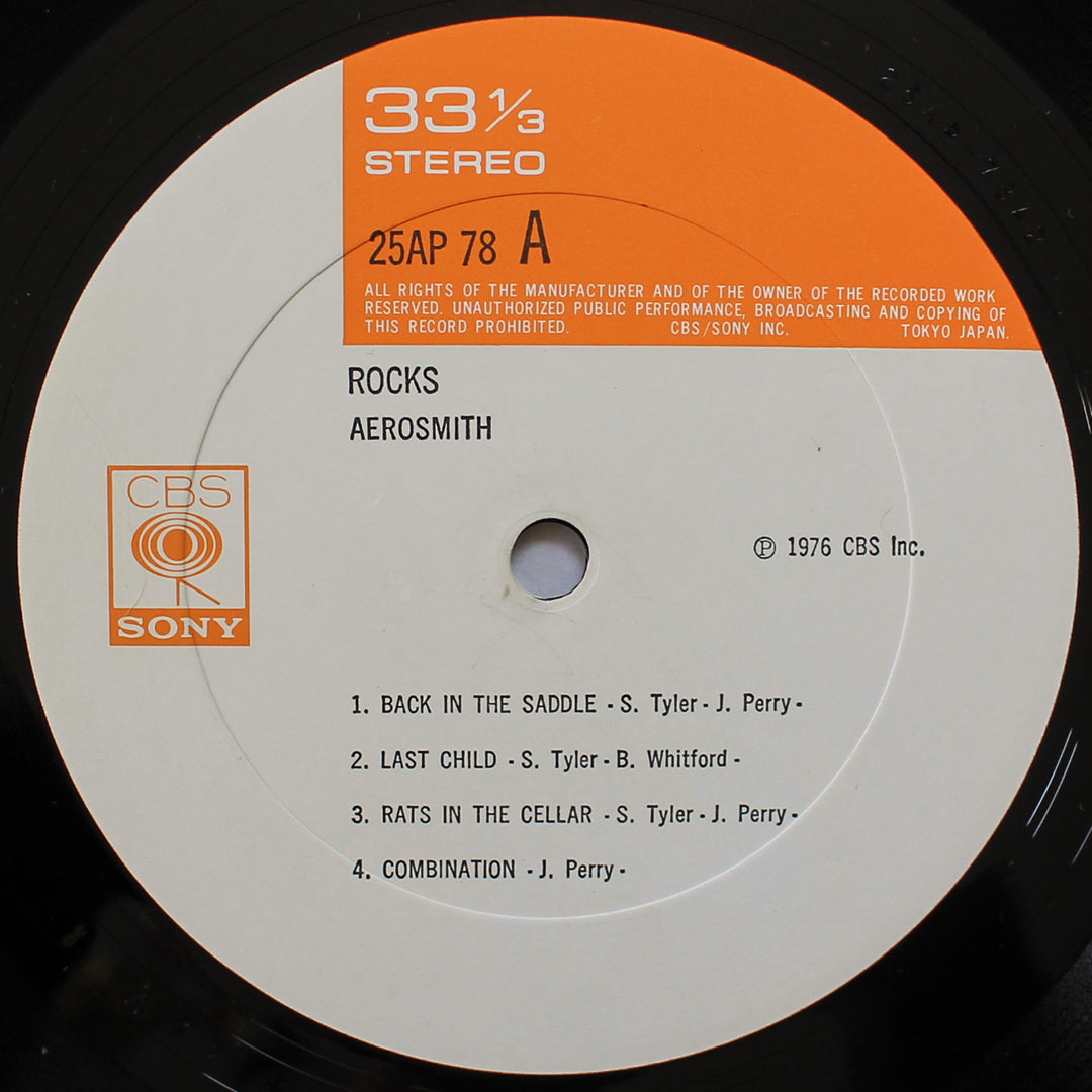 Aerosmith - Rocks 33'lük LP PLAK Japan Vinyl