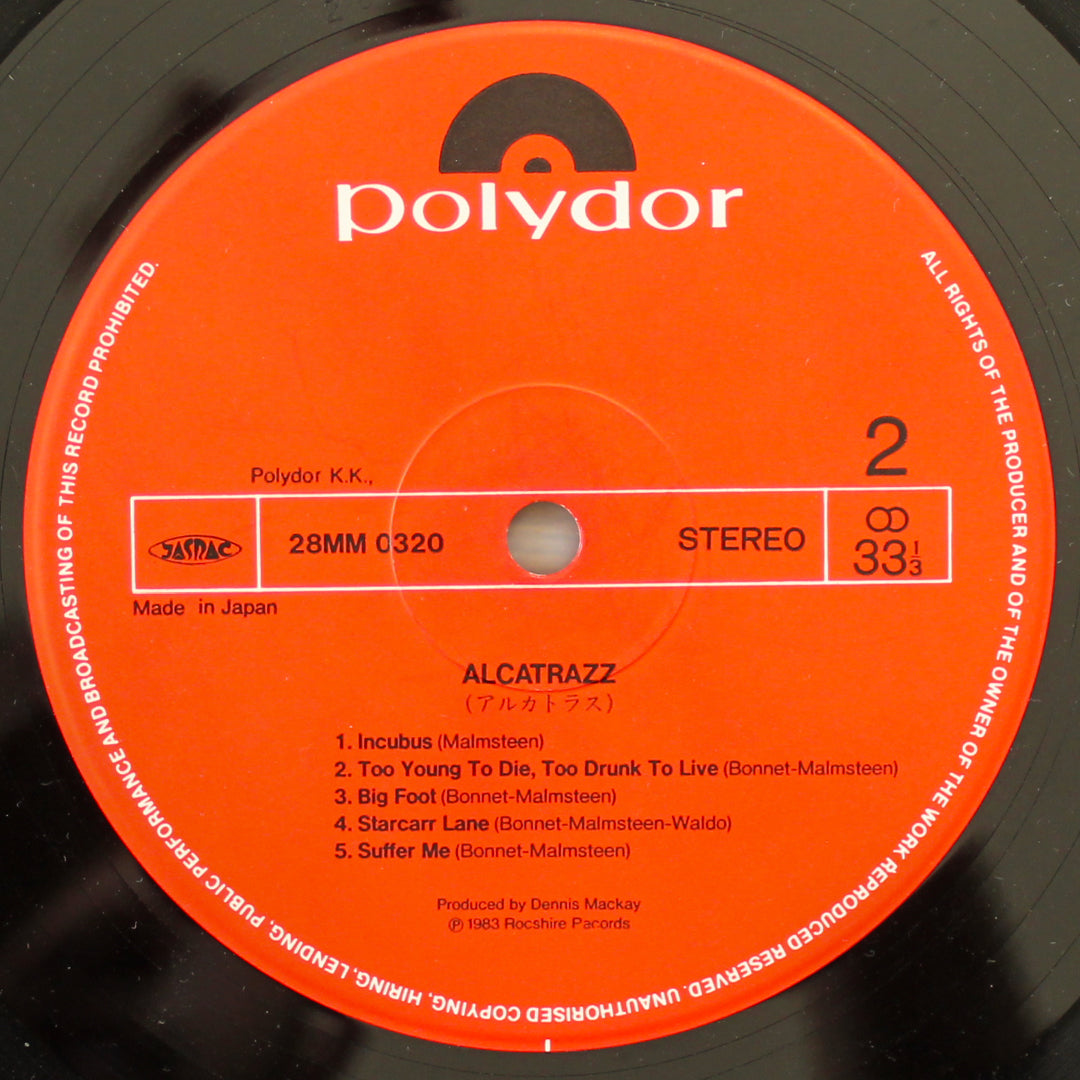 Alcatrazz - No Parole From Rock 'N' Roll 33'lük LP PLAK Japan Vinyl