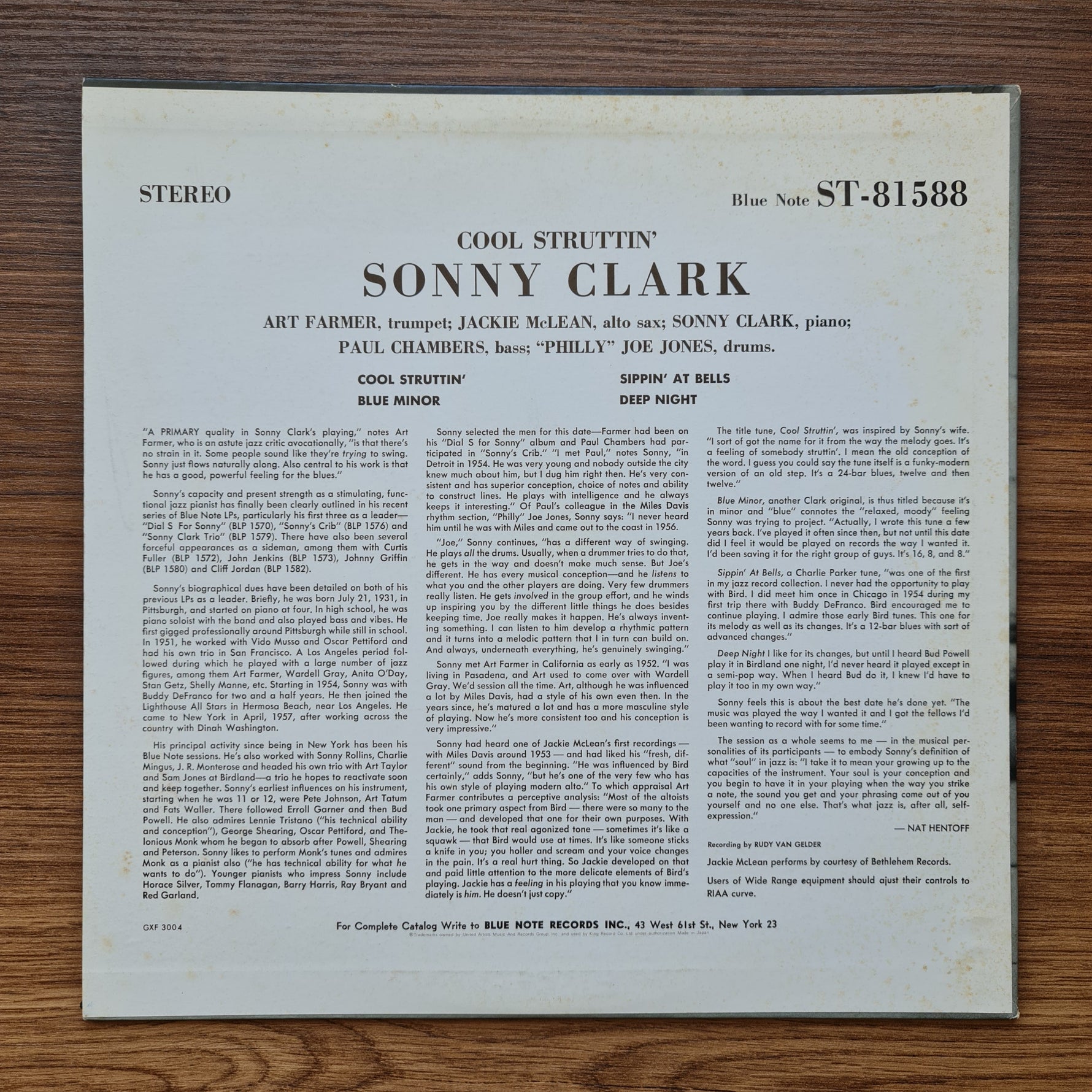 Sonny Clark - Cool Struttin' Japan Vinyl