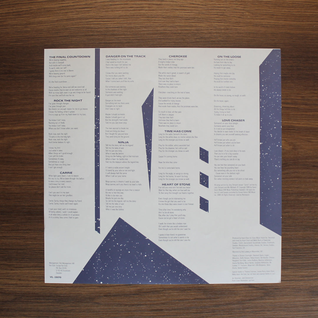 Europe - The Final Countdown Japan Vinyl
