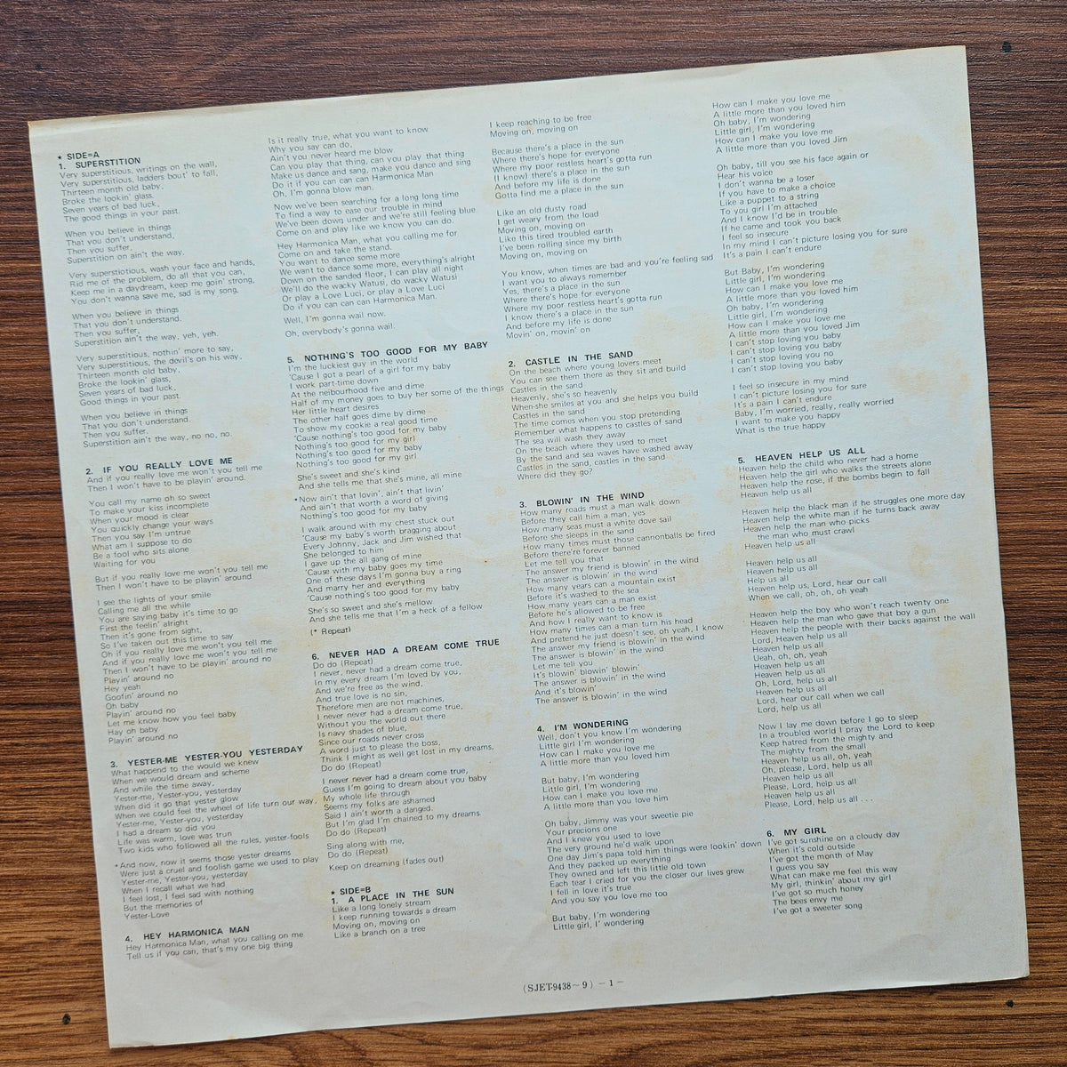 Stevie Wonder – Twin Deluxe 33'lük LP PLAK Japan Vinyl